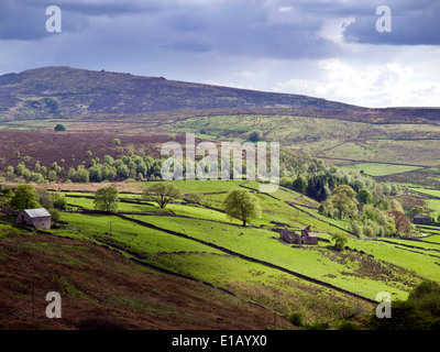 Looking towards The Roaches in the Staffordshire Moorlands, part of the Peak District National Park, UK Stock Photo