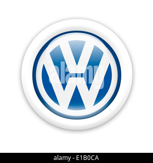 Volkswagen logo icon symbol flag emblem Stock Photo