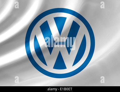 Volkswagen logo icon symbol flag emblem Stock Photo