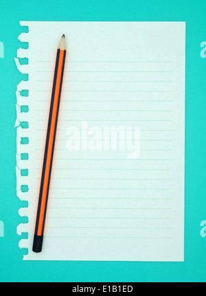 Paper and Pencil Stock Photo
