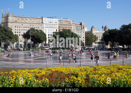 plaza de catalunya, barcelona city, catalonia, spain, europe Stock Photo