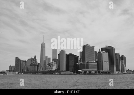 Lower Manhattan skyline. Stock Photo