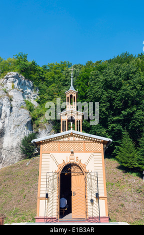 Europe, Poland, Malopolska, Ojcow National Park, Chapel on the Water Stock Photo