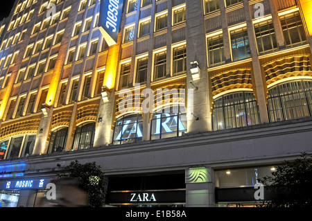 Mosaic mall with Zara boutique Shanghai China Stock Photo