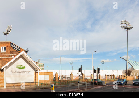 Exterior of Trent Bridge Cricket Ground, home of Nottinghamshire County Cricket Club, West Bridgford, Nottinghamshire, England Stock Photo