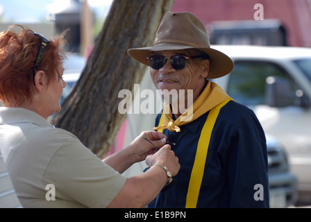 Buffalo Soldiers at Fort Missoula Stock Photo