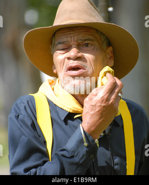 Buffalo Soldiers at Fort Missoula Stock Photo