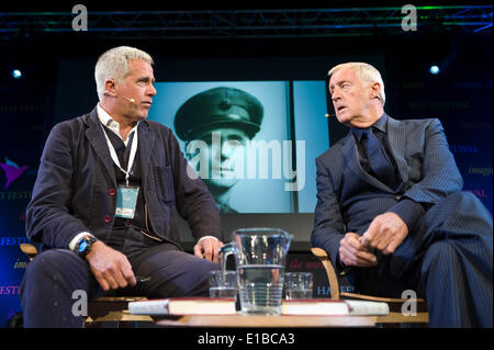 Hay on Wye Wales UK Thursday 29 May 2014 Chris Tarrant discussing his book 'Dad's War' at Hay Festival 2014. Hay on Wye Powys Wales UK Credit:  Jeff Morgan/Alamy Live News Stock Photo