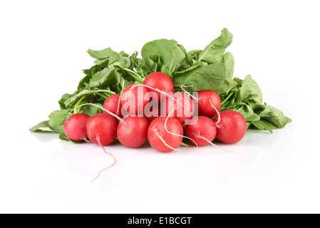 Small garden radish isolated on white background Stock Photo