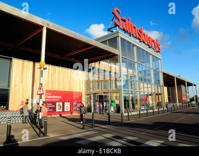 Sainsbury's Superstore, Kings Lynn, Norfolk, supermarket English supermarkets England UK superstores Stock Photo