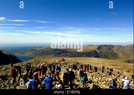 Viewing Wast Water and Scafell Stock Photo