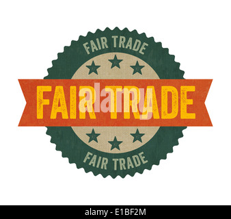 Label with the text Fair Trade Stock Photo