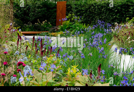 The RBC Waterscape Garden at the RHS Chelsea Flower Show 2014, London, UK Stock Photo