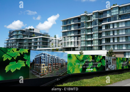 New luxury condominium development in Kitsilano, Vancouver, British Columbia, Canada Stock Photo