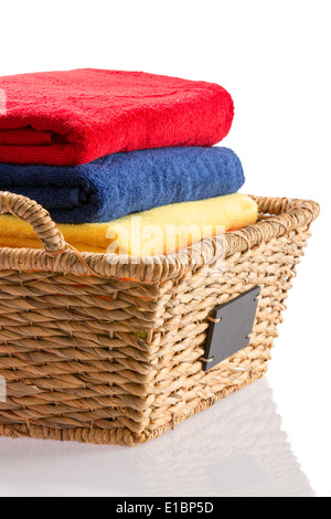 Stack Neatly Folded Clean Fluffy White Towels Isolated White Background  Stock Photo by ©Dr.Tsuker 195857506