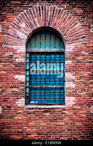 window on brick wall Stock Photo