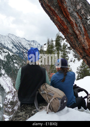 Lake Como ski trails Stock Photo