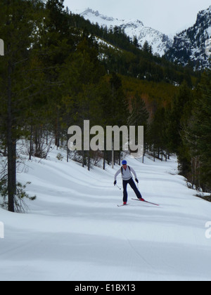 Lake Como ski trails Stock Photo