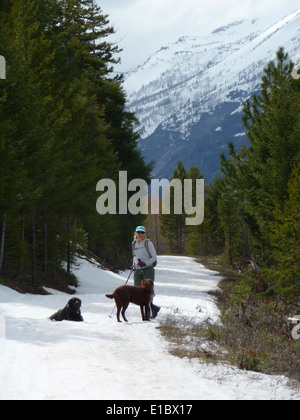 Lake Como ski trails Stock Photo