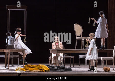 Georg Frederic Haendel's famous opera 'Almira' is staged by the Hamburg State Opera (May 25, 2014), conducted by Alessandro de Marchi Stock Photo