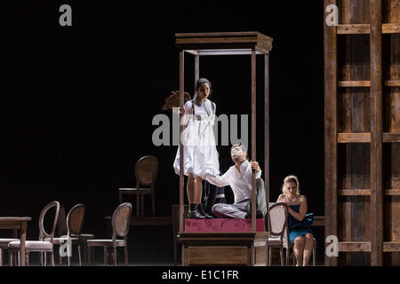 Georg Frederic Haendel's famous opera 'Almira' is staged by the Hamburg State Opera (May 25, 2014), conducted by Alessandro de Marchi Stock Photo