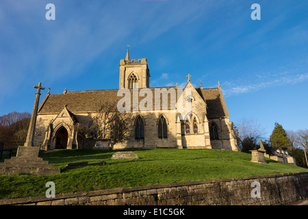 The Church of St Giles in the Cotswold village of Uley, Gloucestershire, UK Stock Photo