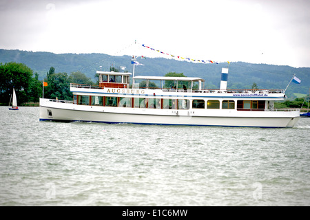 Boot,Boote,Ammersee,see,wasser,Regen,schlechtes wetter, ship,boat, sea,water,rain,bad,weather,Augsburg, Stock Photo