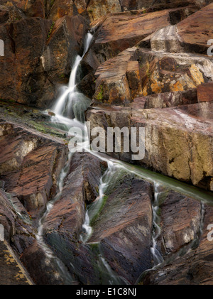 Waterfall on Glen Alpine Creek near Fallen Leaf Lake. California Stock Photo