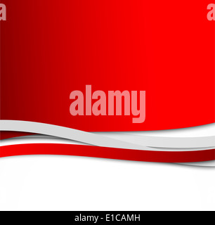 Abstract wavy red background Stock Photo