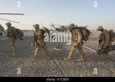 U.S. Marines with 2nd Battalion, 8th Marine Regiment, Regimental Combat Team 3, 2nd Marine Expeditionary Brigade, along with ap Stock Photo