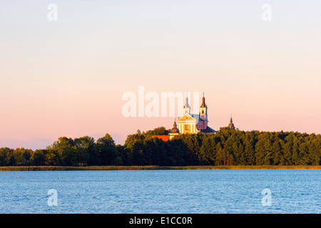 Europe, Poland, Wigry National Park, Lake Wigry, former Camaldolese monastery Stock Photo