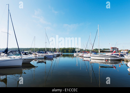 Europe, Poland, Masuria, Great Masurian Lakes, Mikolajki, Lake Mikolajskie Stock Photo