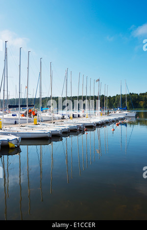 Europe, Poland, Masuria, Great Masurian Lakes, Mikolajki, Lake Mikolajskie Stock Photo