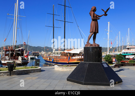 Sculpture in Old Town, Marmaris, Turkey, Mediterranean Stock Photo