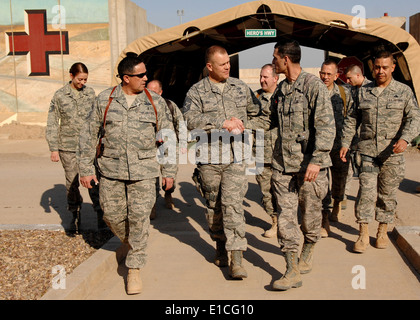 Col. Christopher Neiman, left, 377th Security Forces Group