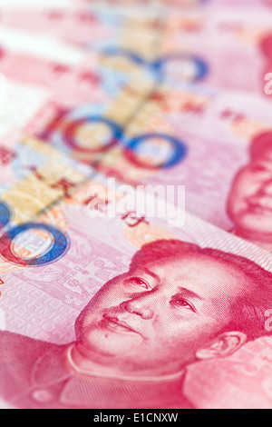 Yuan notes from China's currency. Chinese banknotes Stock Photo - Alamy
