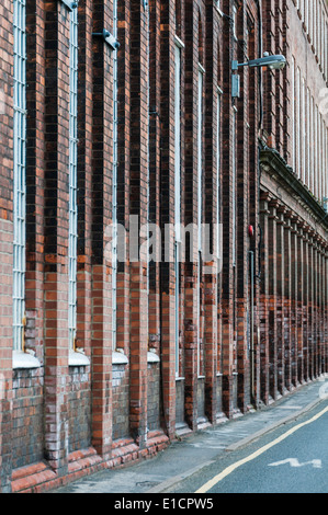 Frontage of an old Victorian factory building on Waterside South in Lincoln Stock Photo