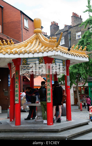 Chinatown Pagoda in London - Soho - UK Stock Photo