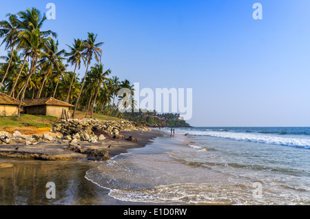 Incredible indian beaches, Black Beach, Varkala. Kerala, India. Stock Photo