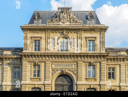 Architectural Detail of the Artillerie building in Paris, France Stock Photo