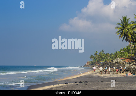 Incredible indian beaches, Black Beach, Varkala. Kerala, India. Stock Photo