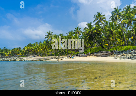 Incredible indian beaches, Black Beach, Varkala. Kerala, India. Stock Photo