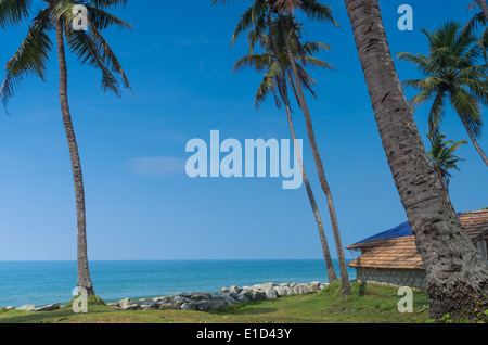 Incredible indian beaches, Black Beach, Varkala. Kerala, India. Stock Photo