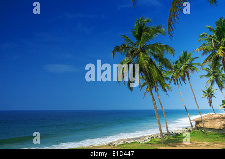 Incredible indian beaches, Black Beach, Varkala. Kerala, India. Stock Photo