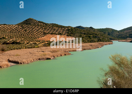 Malpasillo Reservoir Natural Area, The Tourist Route of the Bandits, Badolatosa, Seville province, Region of Andalusia, Spain, Europe Stock Photo