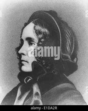 Mrs Franklin Pierce, First Lady of the United States from 1853 - 1857, circa 1850 Stock Photo