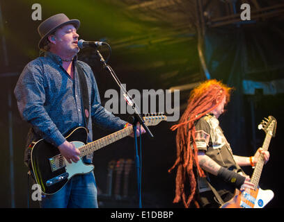 Wychwood Festival, Cheltenham, UK. 31st May, 2014. The Levellers at 10th Wychwood Festival Cheltenham UK. Credit:  charlie bryan/Alamy Live News Stock Photo