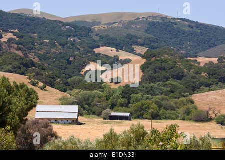A view of the countryside in San Juan Bautista, California Stock Photo