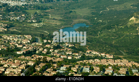 Aerial photo of residential area in San Diego County California Stock Photo