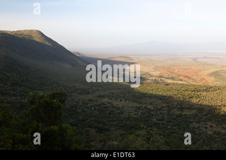 Rift Valley Lookout on the road from Nairobi to Naivasha in Kenya. Stock Photo